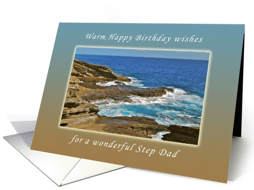 For my Step Dad, Happy Birthday wishes, Hanauma Bay, Hawaii card