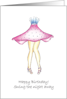 Birthday Swing the Night Away Dance Theme card