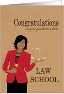 Graduation- Congratulations on your Law School Degree women card