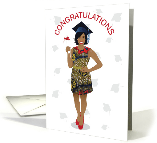 Graduation for women - Beautiful woman wearing her graduation cap card