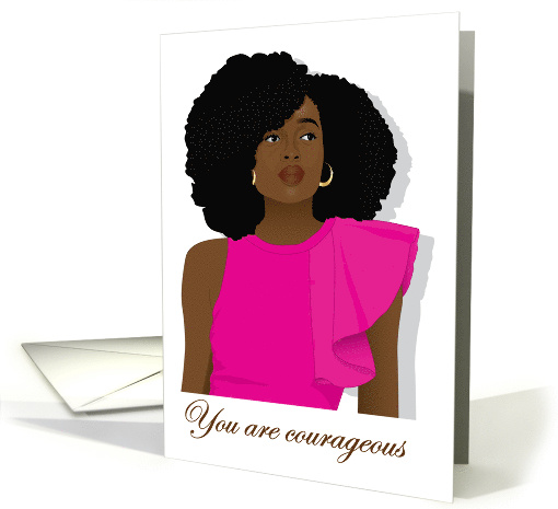 Encouragement Card for Inspirational Black Woman Natural Hair card