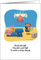 Sweet Colorful Happy Hanukkah For a Girl card