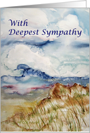 Deepest Sympathy Seascape Watercolor Painting card