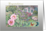 Wedding Congratulations for Son House & Garden from Dad card