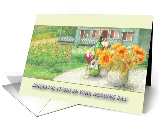 Wedding Congratulations for Daughter Sunflower Cottage card (1191210)