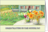 Wedding Congratulations for Daughter Sunflower Cottage card