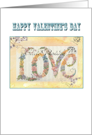 Illuminated Font Exquisite Valentine for Granddaughter card