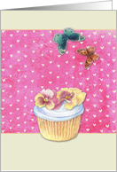 for Twins Illustrated Cupcake First Valentine card