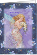 Birthday Name Specific Illustrated Flower Fairy card