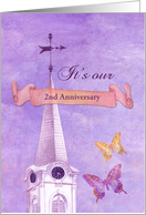 Illustrated Church Anniversary Invite Year Specific card