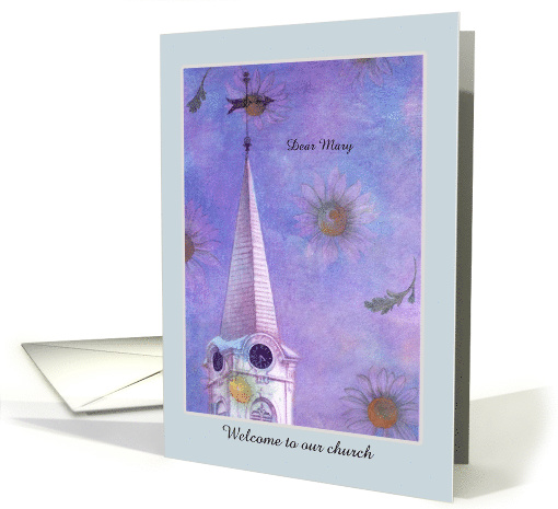 Welcome to Our Church Illustration Custom Name card (1259454)