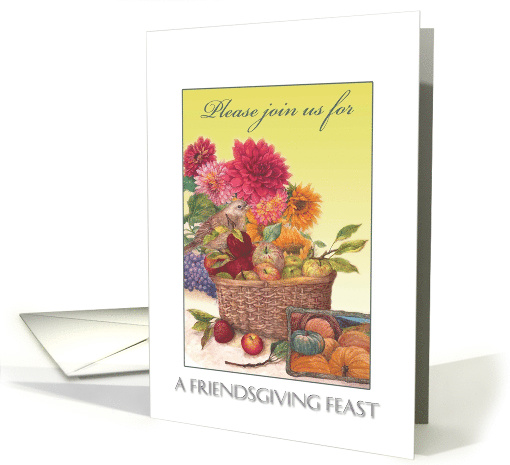 Enchanting Fall Floral Friendsgiving Invite card (1342122)