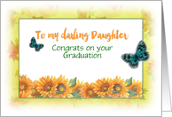 Daughter’s Custom Graduation Sunflower Butterfly card