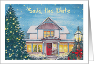 Save the Date Christmas Party Invite card