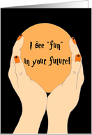 Halloween party invitation - crystal ball - fun in your future card