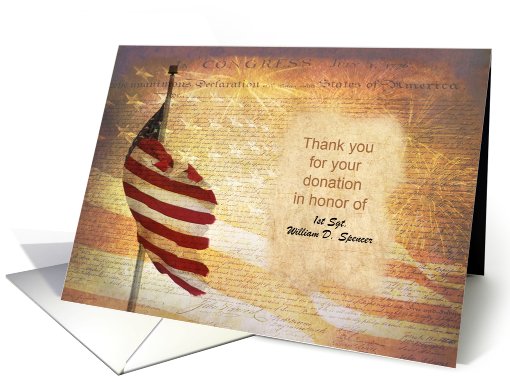 Thank You for Your Donation in Honor of (Name) card (976223)