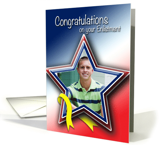Photo Card Patriotic Congratulations on your Enlistment card (1100100)