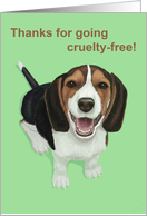 Thanks for Going Cruelty-Free--Smiling Beagle Card
