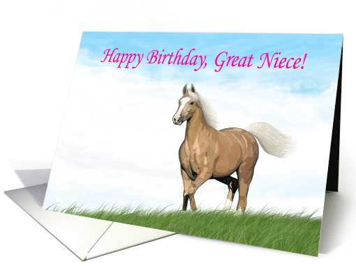Cloud Palomino Birthday Card for Great Niece card (1513290)