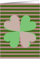 Good Luck My Love - Hearts and Four Leaf Clover card