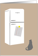 Congratulations, Straight As, Report Card on Fridge, Cat card