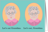 Let’s Eat Grandma, Proper Grammar Happy Birthday Teacher Card