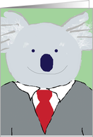 Good Luck on your Job Search, Koala Bear in Suit - You are Koalafied card