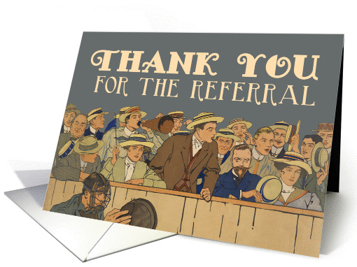 Vintage Baseball Game - Thank You for the Referral card (1046859)