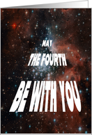 May 4 Party Invitation, May the fourth be with you, Retro, Space card
