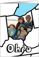 Moved to Ohio Announcement, Custom Photo in the Shape of the state card