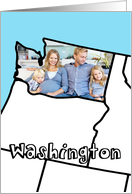 Moved to Washington, Custom Photo in the Shape of the state card