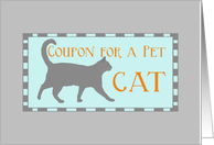 Birthday Coupon for a Pet Cat, Happy Birthday card