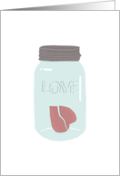 Hope Jar with a broken Heart - Sympathy for Breakup card