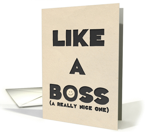 Boss's Day Letterpress Style From All of Us card (1325266)