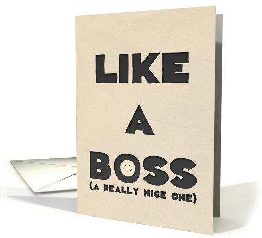 Letterpress Style Birthday Card for Boss card (1325268)