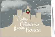 Sandcastle Merry Christmas from Florida Card