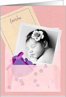Custom Photo, Girl Gotcha Day Card for Niece card