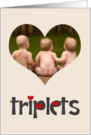 Custom Photograph Triplet Announcement card