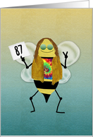 Hippie Bee Day, Happy 87th Birthday card