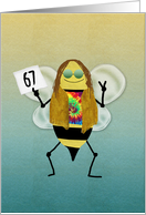 Hippie Bee Day, Happy 67th Birthday card