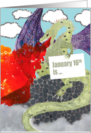 Anniversary on Appreciate a Dragon Day, January 16 card