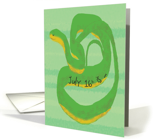Anniversary on World Snake Day, July 16 card (1433482)