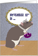 Birthday on Fancy Rat and Mouse Day, November 12th card