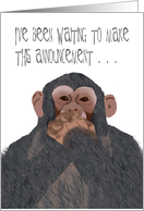 Chimpanzee Retiring Announcement card