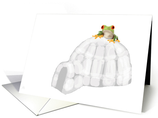 Frog on an Igloo, Miss you from across the miles card (1445410)
