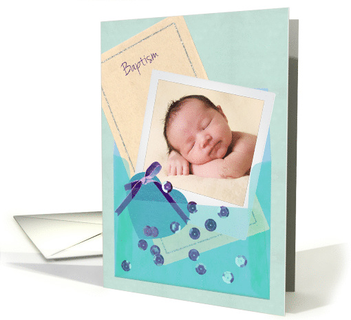Custom Photo Baptism Congratulations for Boy card (1446004)