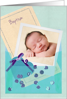 Custom Photo Baptism Congratulations for Boy card