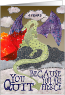 Congratulations on 4 Year Anniversary of Quitting Smoking card