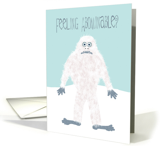 Fun Get Well Card Featuring the Abominable Snowman card (1461238)