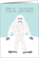 Fun Get Well Card Featuring the Abominable Snowman card